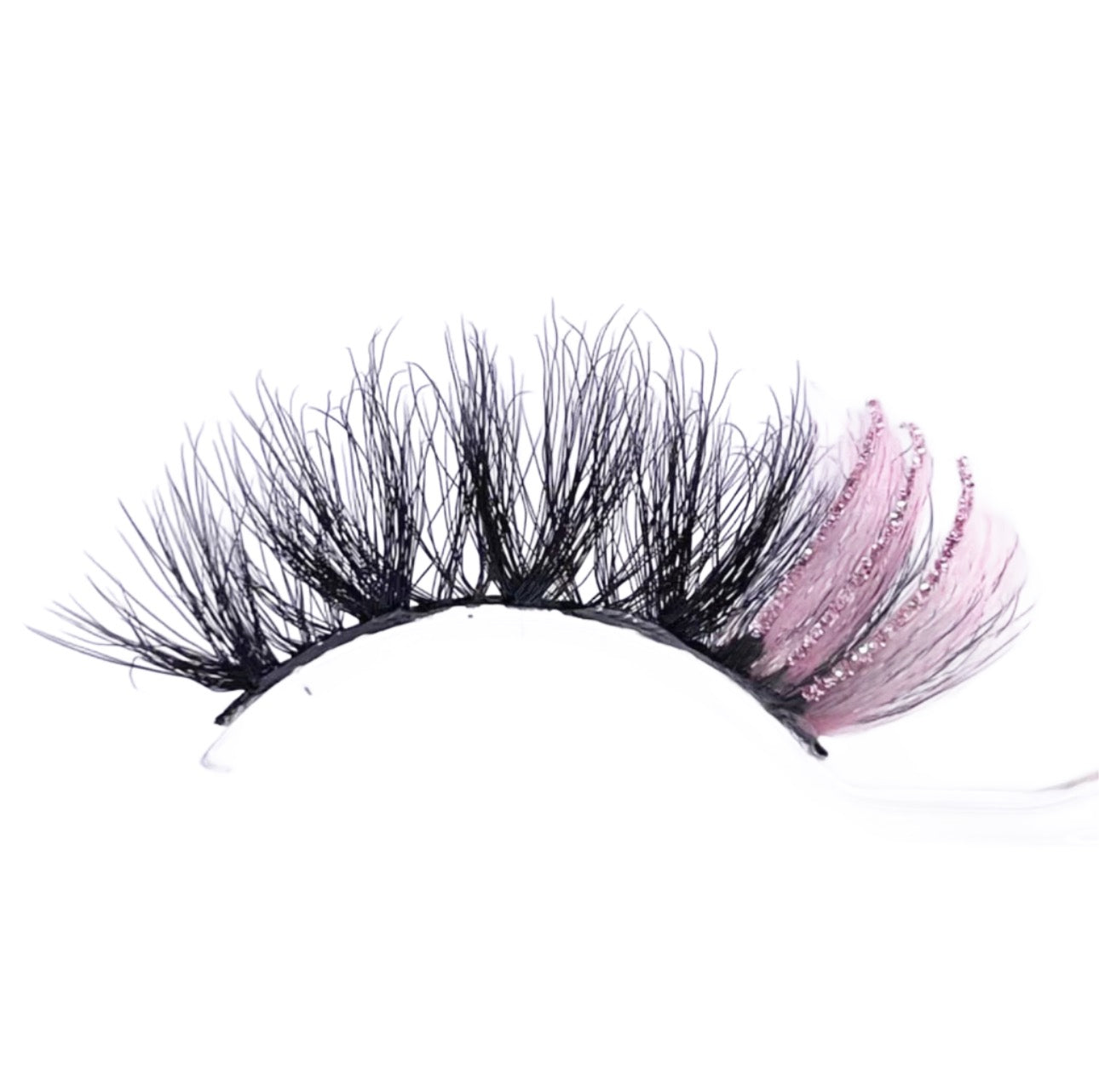 Pestañas con tiras de colores brillantes
